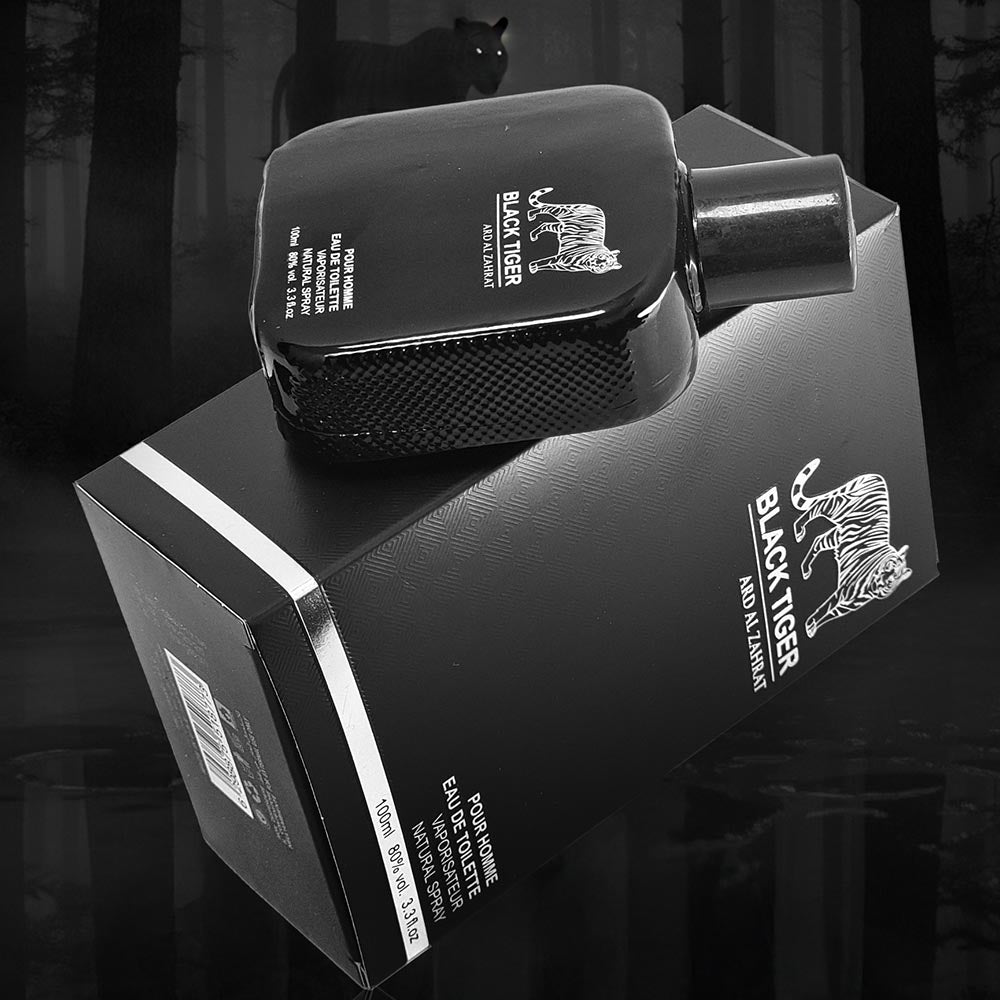 Black Tiger Perfume Bottle and Box – Eau de Toilette 100ml