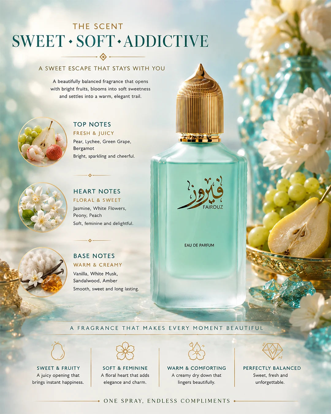 Caliph Fairouz Eau De Parfum 100ml – Luxury Arabic Floral Perfume UAE