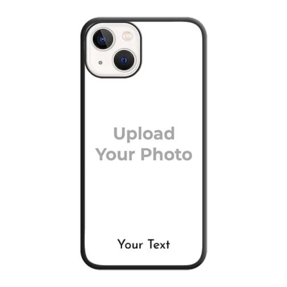 Custom iPhone case with printed photo design held in hand