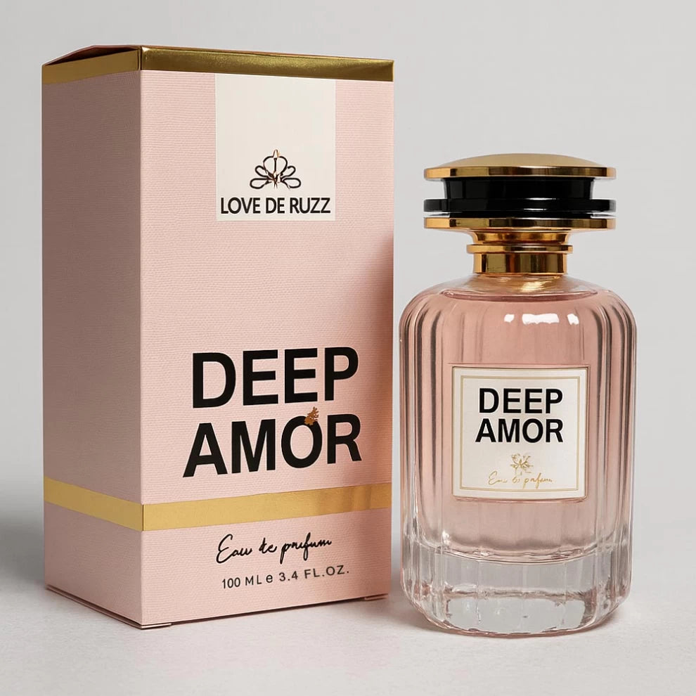 Deep Amor Perfume Bottle and Box – Eau de Parfum 100ml