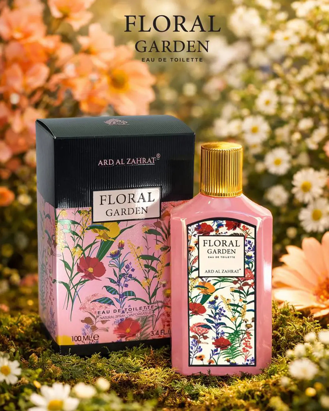 Floral Garden Eau de Toilette 100ml pink bottle perfume