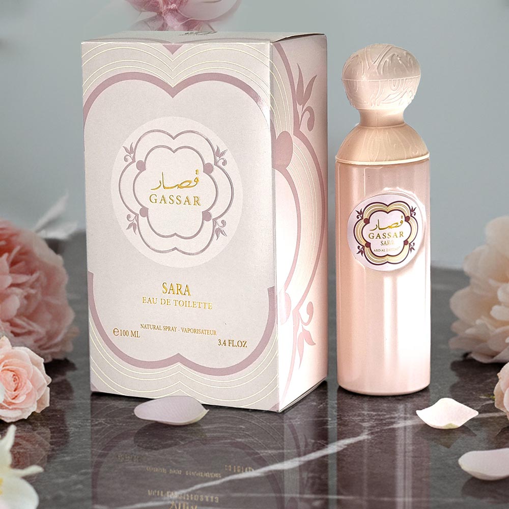 Gassar Sara Perfume for Women – 100ml Eau de Toilette Bottle and Box