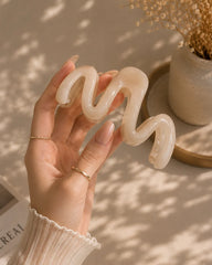 Glossy Wave Hair Clip Set 2pcs 10.5cm UAE