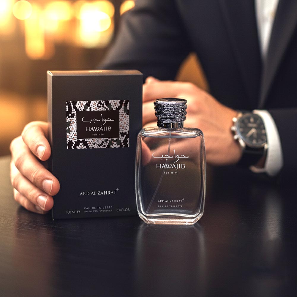 Hawajib For Him Perfume  – 100ml Eau de Toilette Bottle and Box
