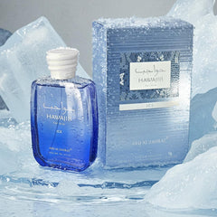 Hawajib Ice perfume 100ml for men – refreshing blue bottle with icy notes