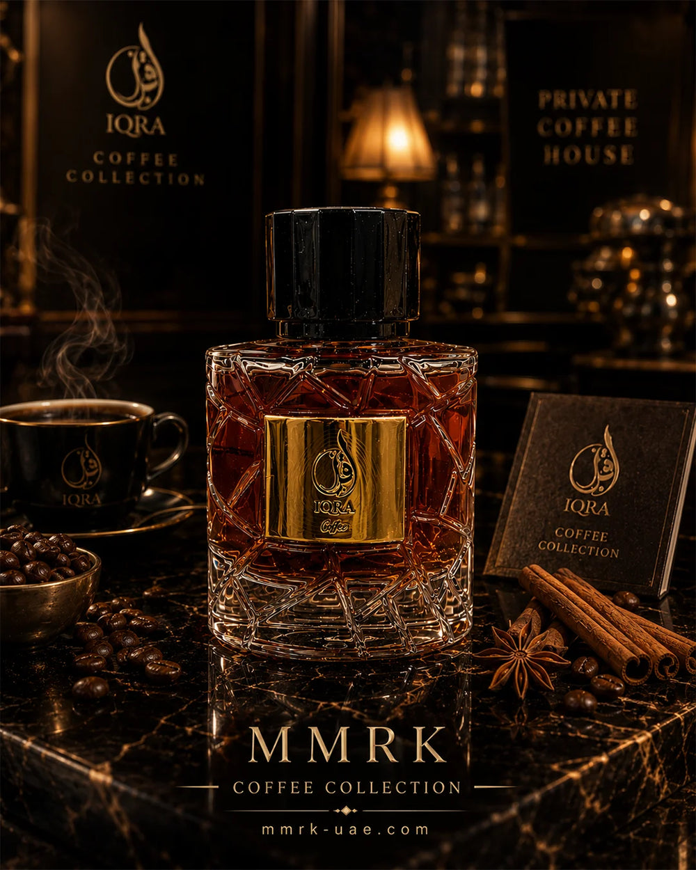 IQRA Coffee Eau De Parfum luxury coffee fragrance with amber vanilla and woody notes_5