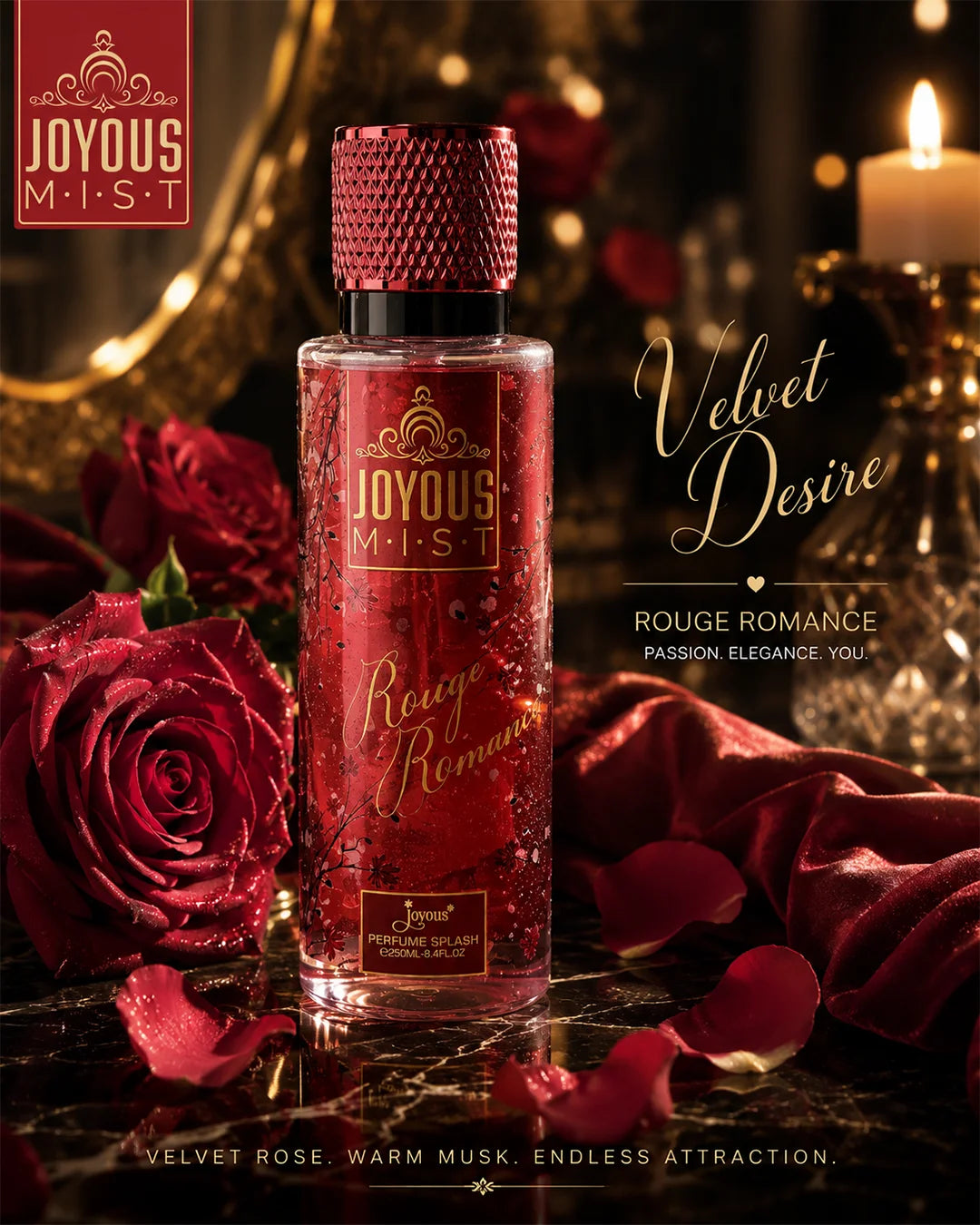 JOYOUS M.I.S.T Rouge Romance body mist 250ml floral romantic fragrance spray bottle_1