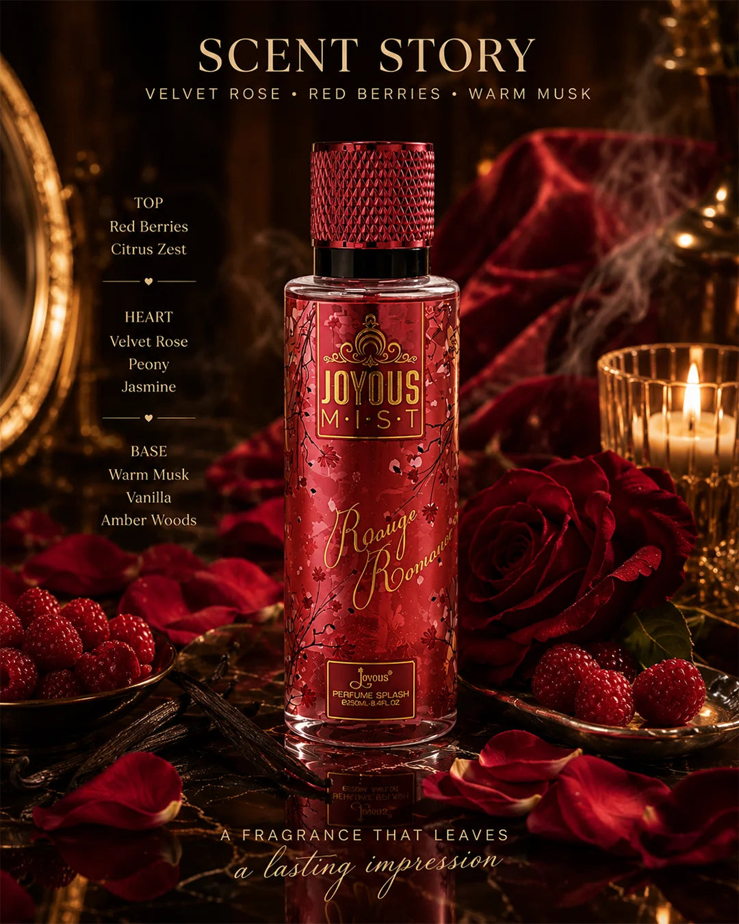 معطر الجسم جويَس إم آي إس تي روج رومانس للنساء 250 مل