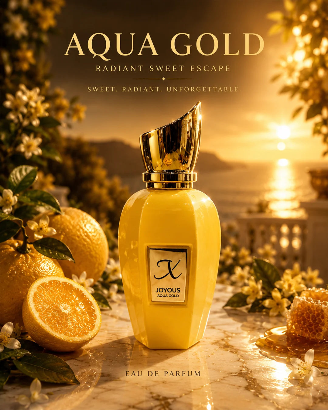 Joyous Aqua Gold Eau de Parfum Sweet Luxury Perfume for Women 75ml Long Lasting_1