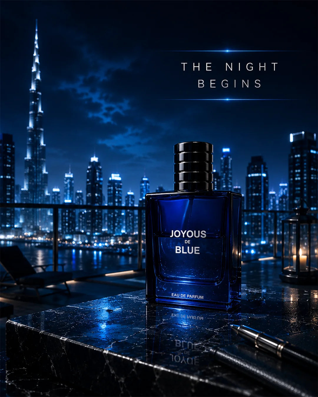 Joyous De Blue Eau de Parfum for Men – Fresh Woody Scent – 100ml