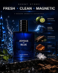 Joyous De Blue Eau de Parfum for Men – Fresh Woody Scent – 100ml