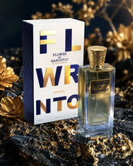 Joyous Flower De Narcotic luxury floral perfume 100ml with elegant gold and blue packaging