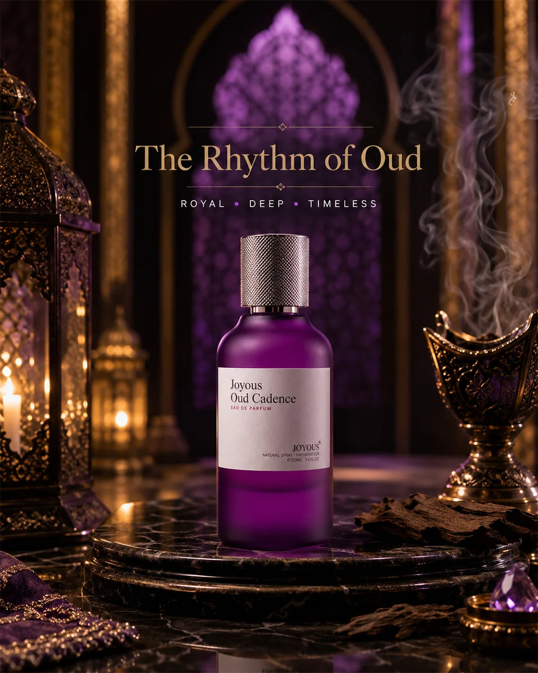 Joyous Oud Cadence Eau de Parfum 100ml luxury oud perfume bottle_1