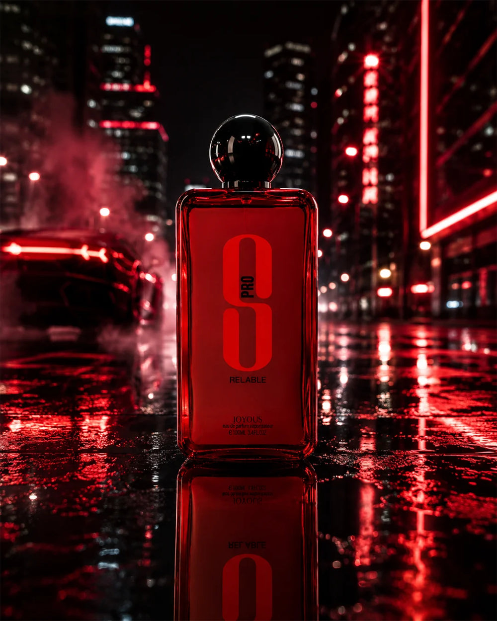 Joyous Relable 8 Pro Eau De Parfum luxury red perfume bottle with premium packaging_1