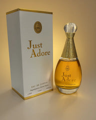 Just Adore perfume bottle and box – elegant floral fragrance for women 100ml