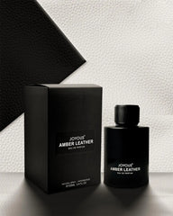 Joyous Amber Leather perfume 100ml – luxury black bottle – MMRK