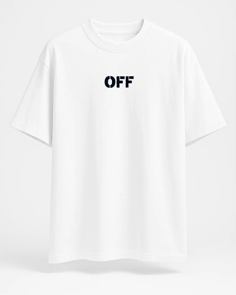 OFF Oversized T-Shirt Front View – MMRK UAE