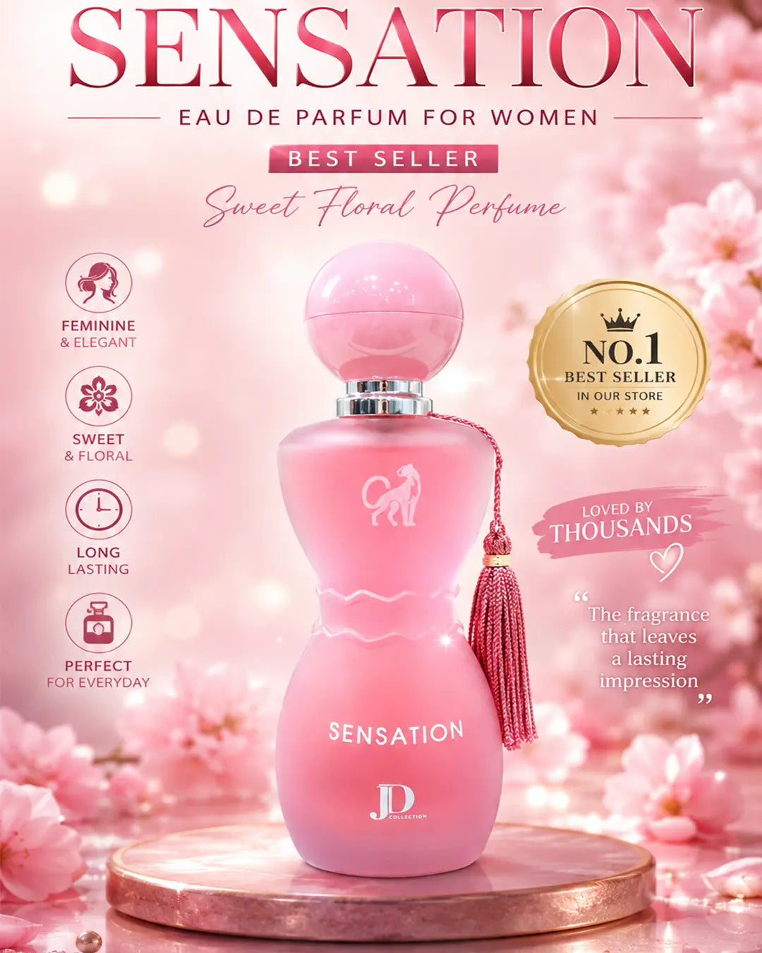 Sensation Eau de Parfum for Women 100ml bestselling sweet floral perfume UAE