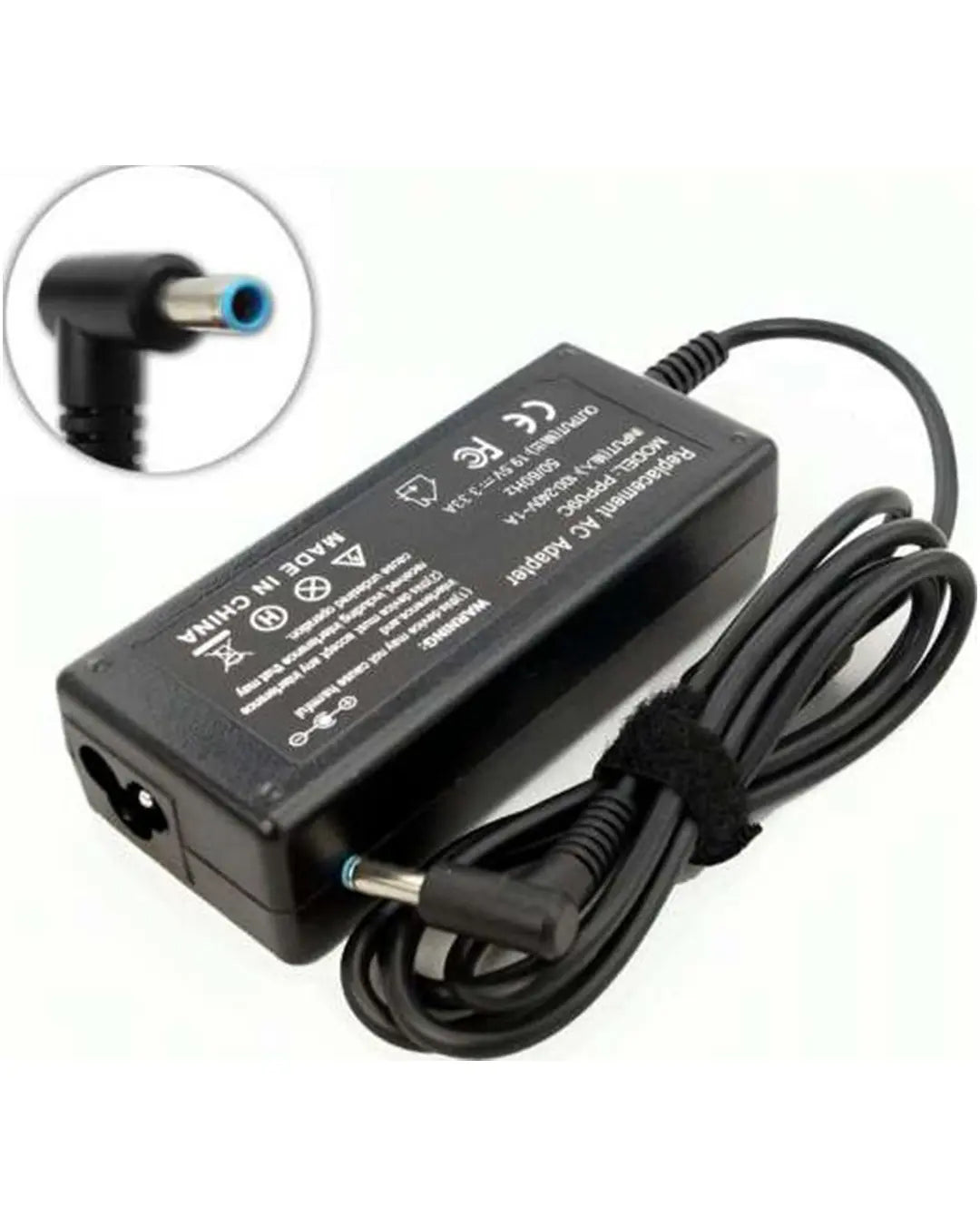 HP 65W Laptop Charger 19.5V 3.33A Blue Tip Pin Adapter for Pavilion ProBook EliteBook Replacement Power Supply