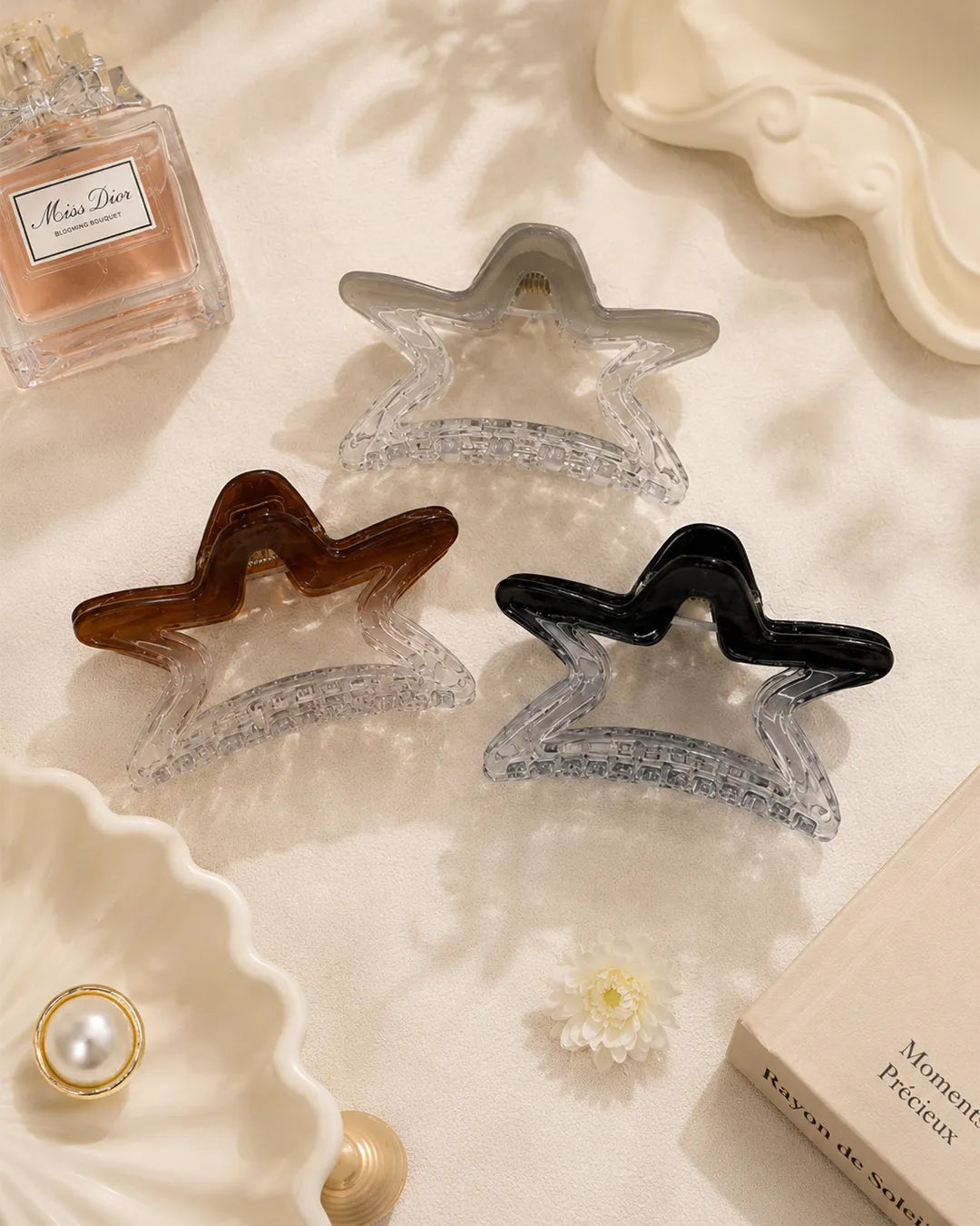 Star Hair Claw Clip Set – 3pcs – 9cm