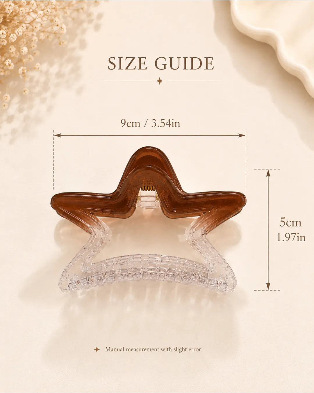 Star Hair Claw Clip Set – 3pcs – 9cm