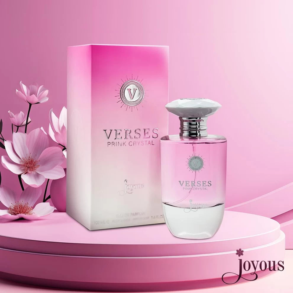 Verses Pink Crystal Perfume Bottle and Box – Eau de Parfum 100ml