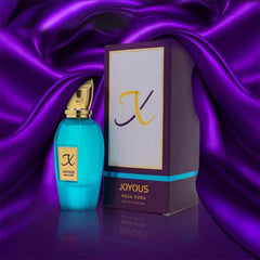 X Joyous Aqua Pura Eau de Parfum for Women – 75ml turquoise bottle with purple box, fruity floral scent