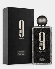 Afnan 9 PM Night Out Extrait de Parfum 100ml box and bottle