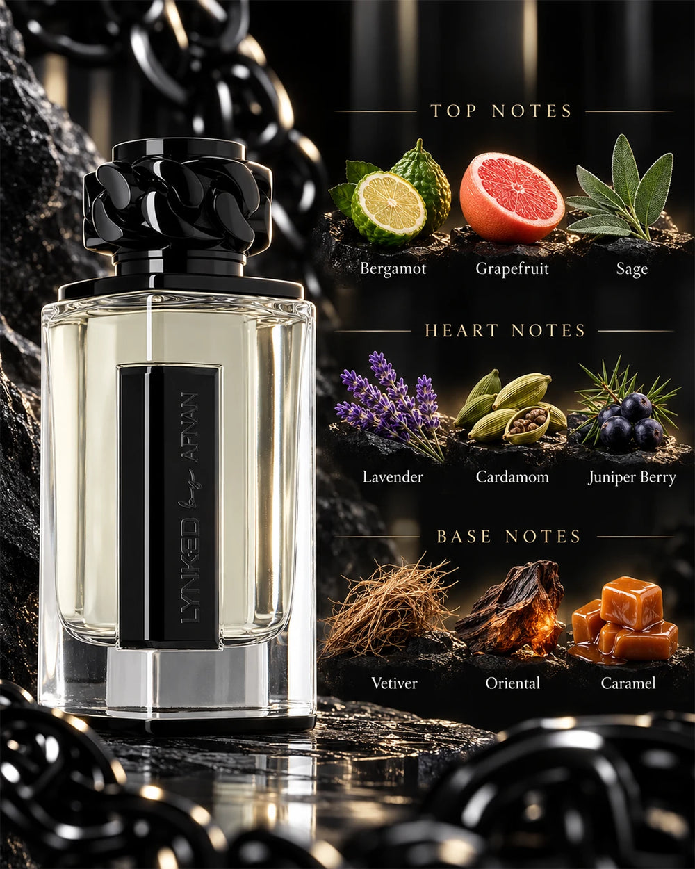 Afnan Lynked Freedom Eau de Parfum 100ml fragrance notes image