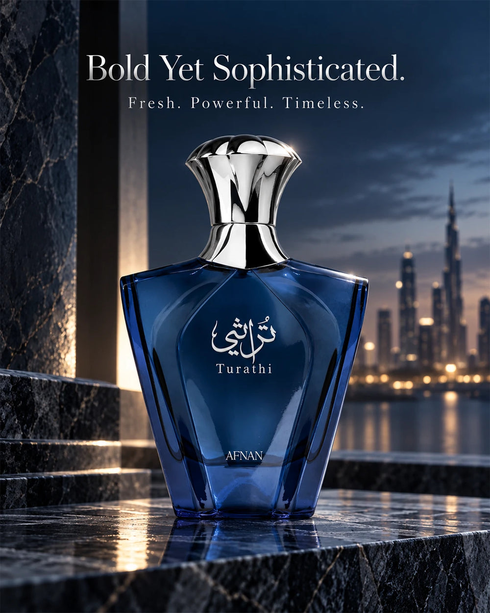 Afnan Turathi Blue Eau de Parfum 90ml bold sophisticated mood image