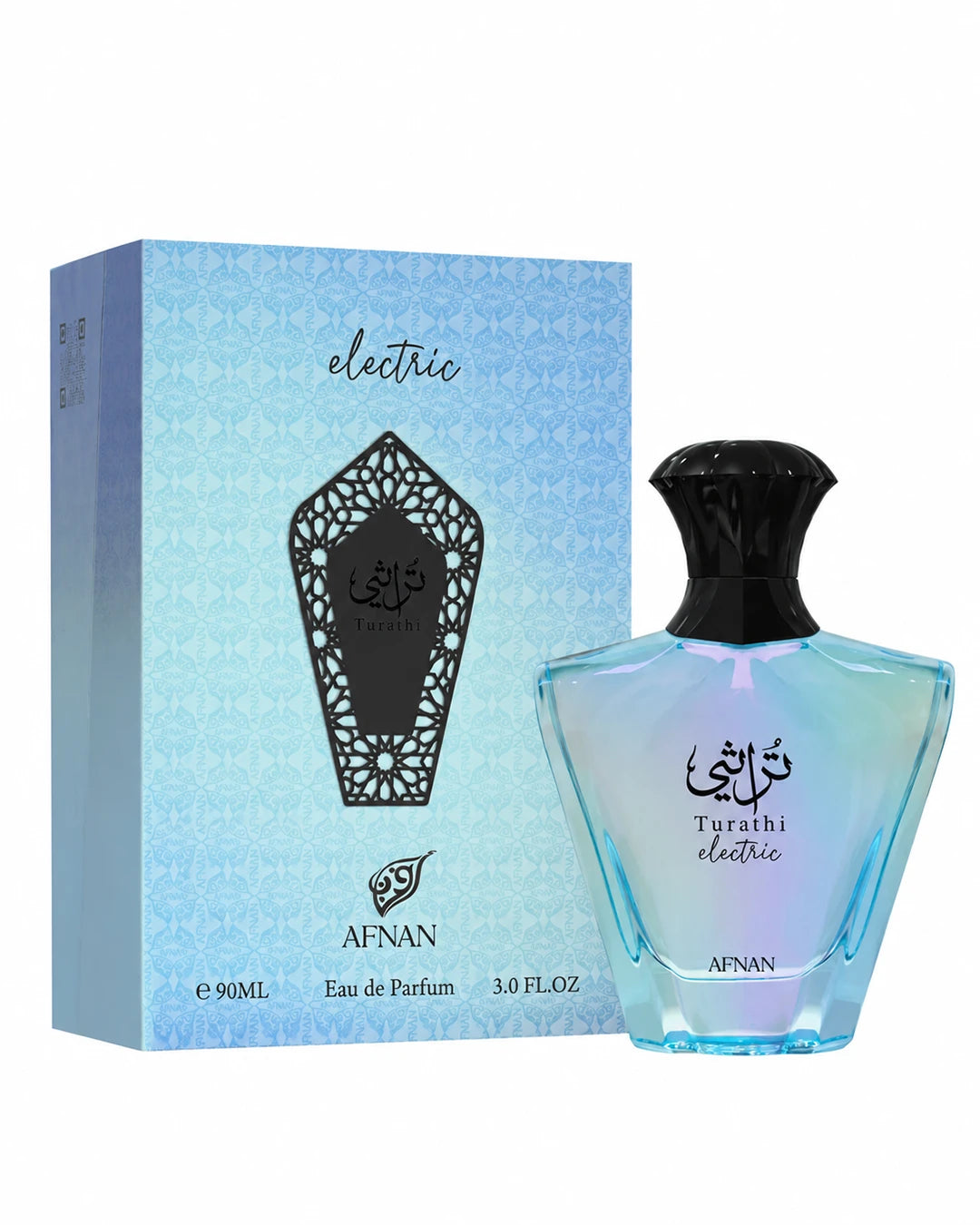 Afnan Turathi Electric Eau de Parfum 90ml unisex perfume with box and bottle