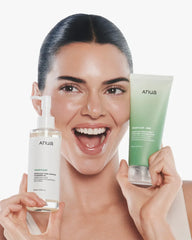 Anua Heartleaf cleansing oil and Quercetinol cleansing foam double cleansing routine