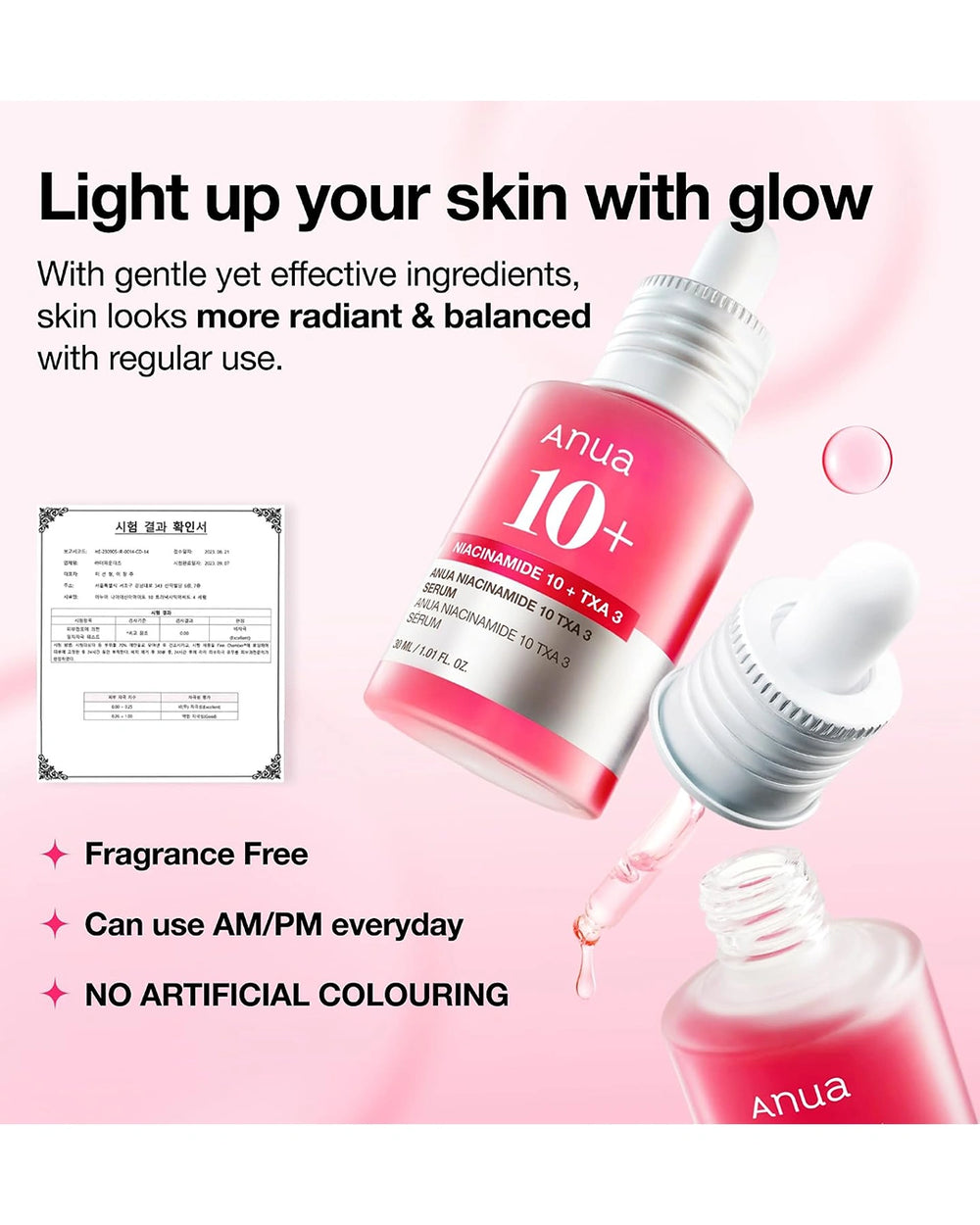 Anua Niacinamide 10+ TXA 4 Serum glow-focused product benefits image