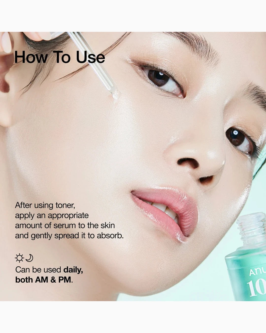 Anua PDRN serum for a plump dewy glass skin appearance