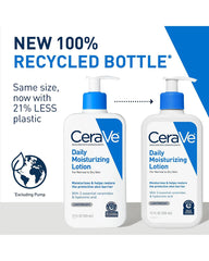 CeraVe Daily Moisturizing Lotion recycled bottle packaging with less plastic