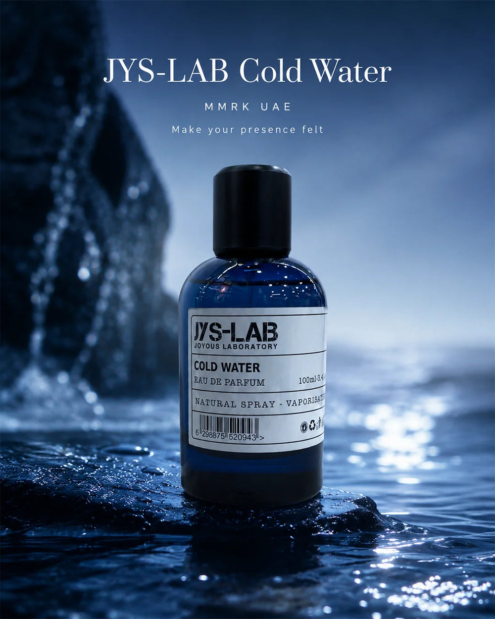 Cold Water Eau de Parfum for Men 100ml blue bottle fresh cool masculine fragrance-5