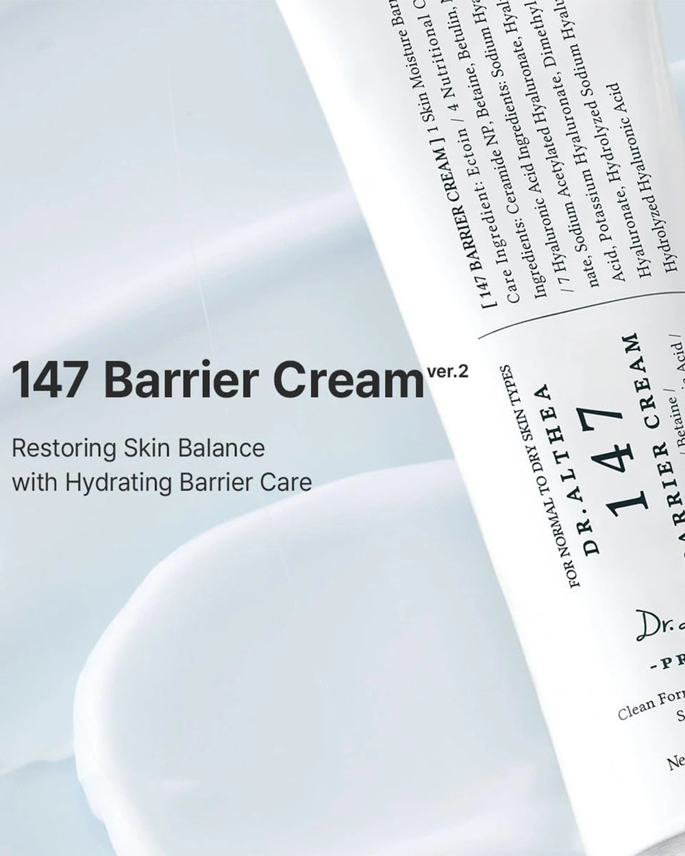 Dr. Althea 147 Barrier Cream with hydrating formula designed to restore skin moisture balance and support the skin barrier