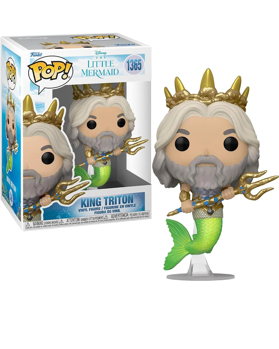 Funko Pop King Triton 1365 Disney Little Mermaid Vinyl Figure Collectible