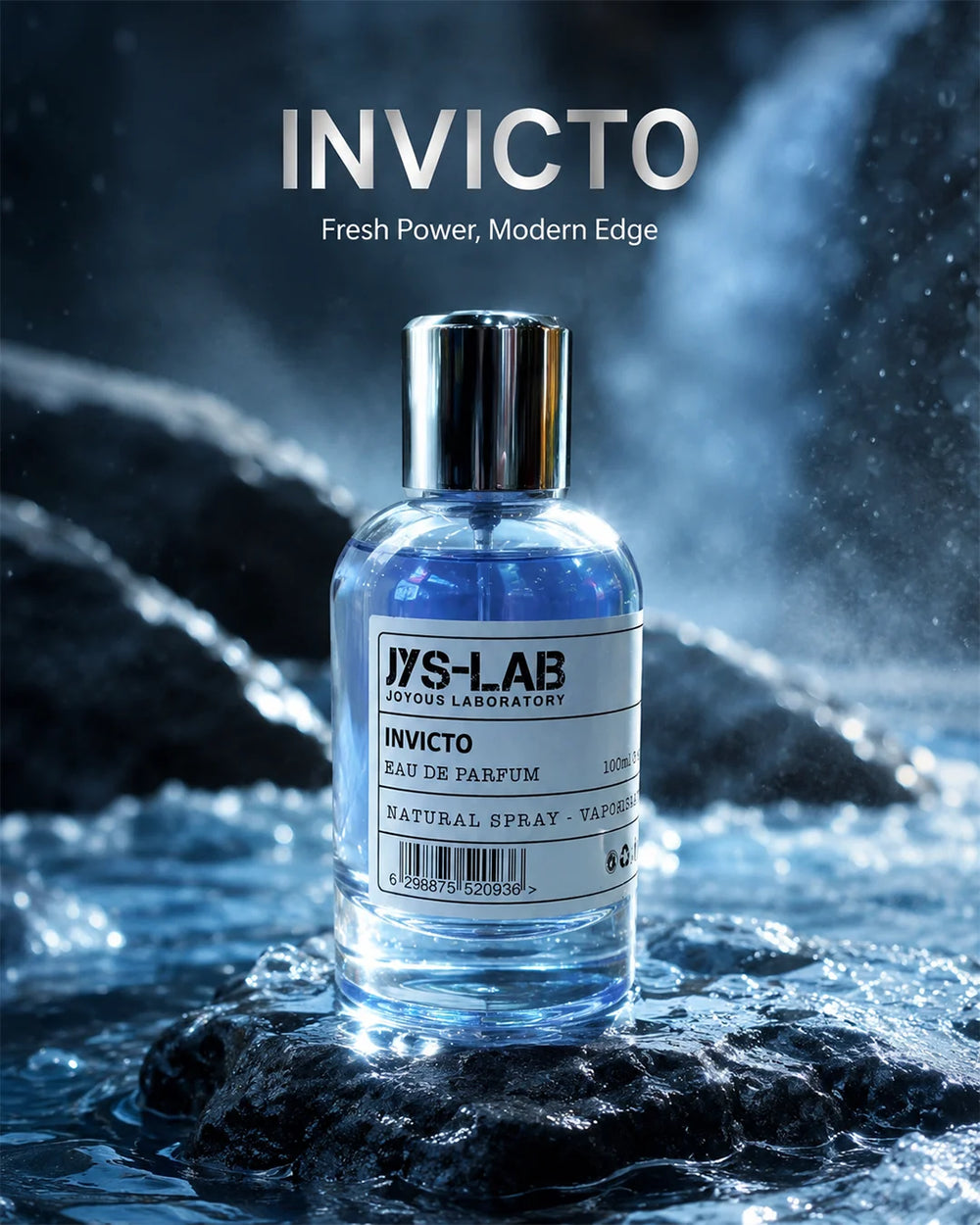 Invicto Eau de Parfum for Men 100ml light blue bottle fresh cool aquatic fragrance-1
