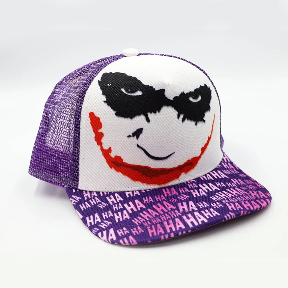 Joker Trucker Cap Purple adjustable snapback Heath Ledger inspired hat UAE