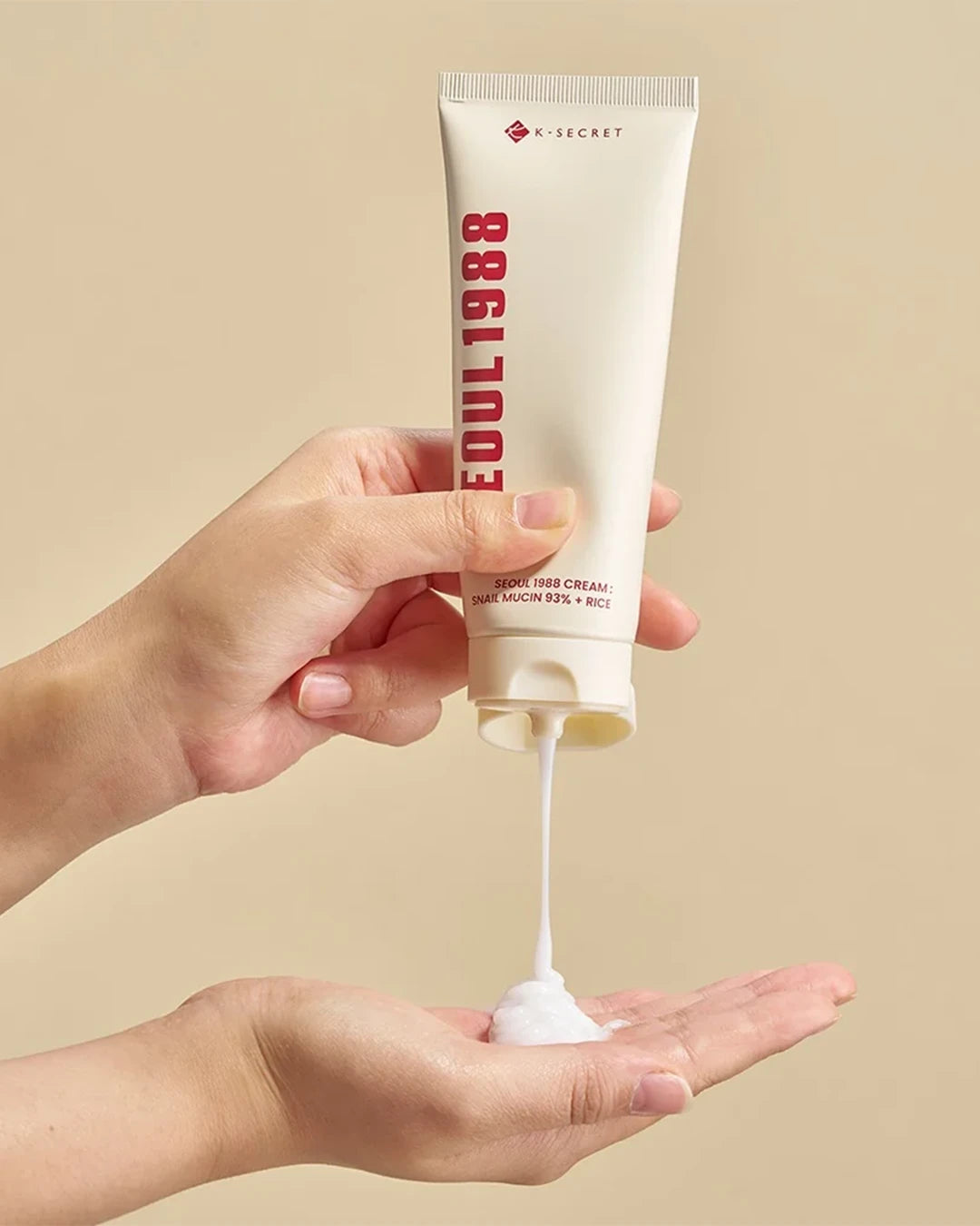 K-SECRET SEOUL 1988 Snail Mucin 93% Cream face application for hydrating skincare