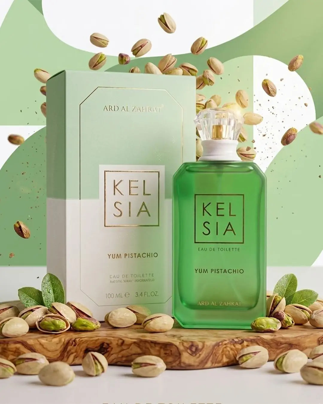 KELSIA Yum Pistachio perfume for women 100ml sweet nutty floral fragrance UAE