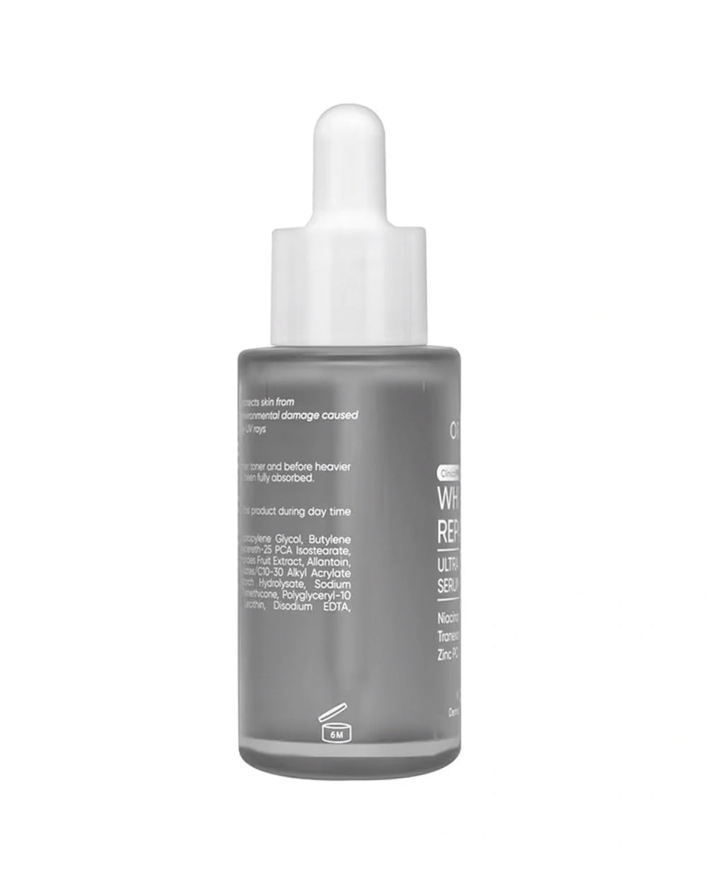Luxe Organix Whitening Repair Serum 30ml back label with product directions and details