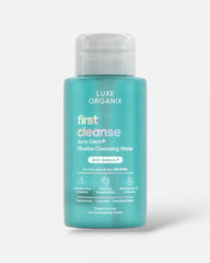 Luxe Organix First Cleanse Acne Derm+ Micellar Cleansing Water 300ml bottle front view