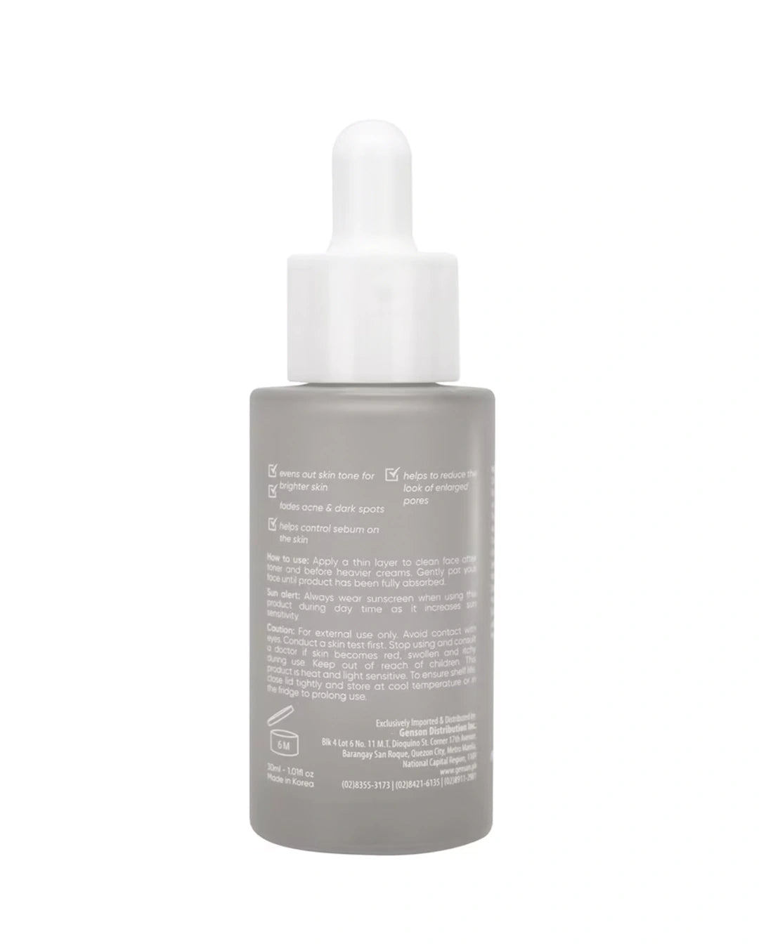 Luxe Organix Miracle Repair Luminous Bright Serum 30ml bottle for brightening care with niacinamide 4%, vitamin E and licorice extract