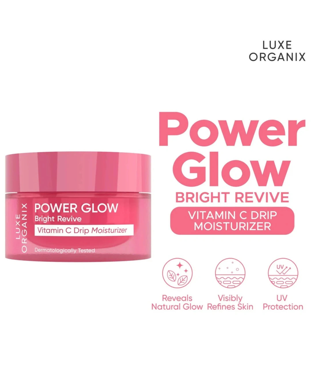 Luxe Organix Power Glow Bright Revive Vitamin C Drip Moisturizer 50g
