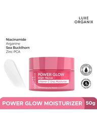 Luxe Organix Power Glow moisturizer with vitamin C and niacinamide for dull-looking skin
