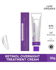 Luxe Organix Retinol + Bakuchiol Overnight Glow Gentle Treatment Cream product view 30g