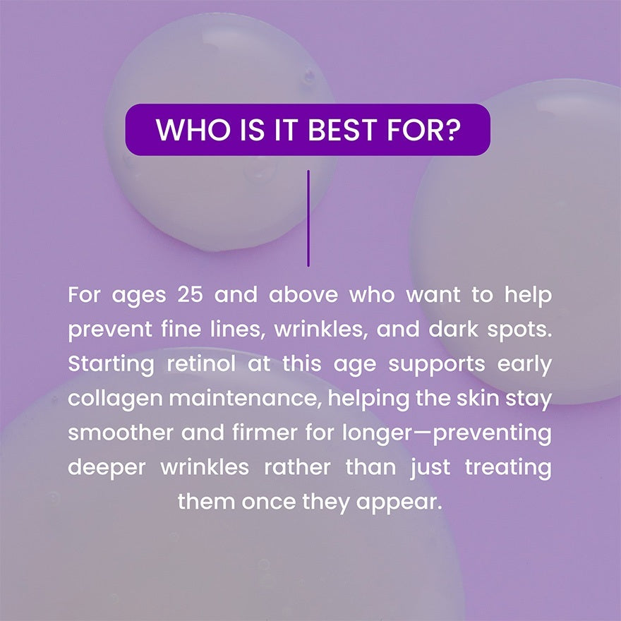 Luxe Organix Retinol Radiance Serum recommended for fine lines wrinkles and dark spots