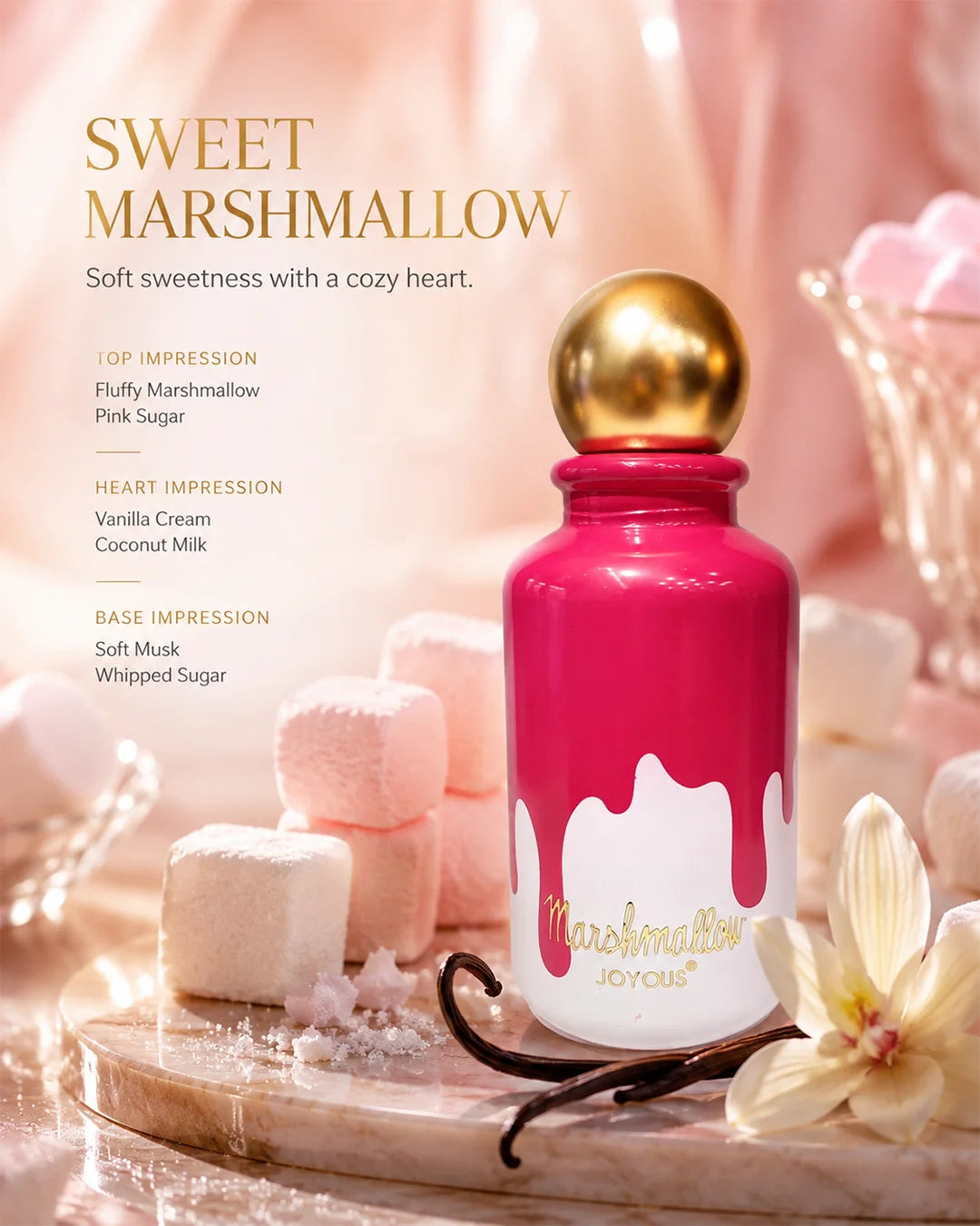 Marshmallow Eau de Parfum for Women 100ml sweet gourmand fragrance with a soft feminine scent-4